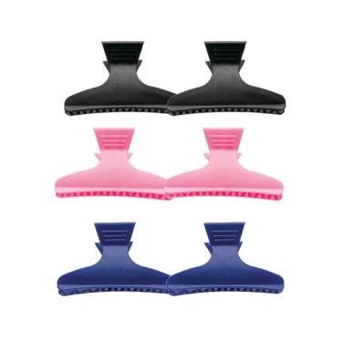 Imagem de Piranha para Cabelo Piranha 80mm Facilita Separação de Mechas Design Robusto 6 Unidades Vertix