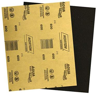 Imagem de Folha De Lixa Água T223 Grão 600 Pacote Com 500 Norton Cinza