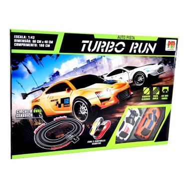 Imagem de Autorama Turbo Run Circuito Oval 2 Carros Presente Brinquedo Menino DMT5891
