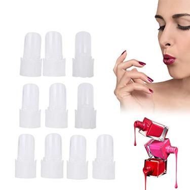 Imagem de Protetor de unhas, protetor de esmalte, pontas protetoras de unhas para os dedos, 10 peças/conjunto, protetor de verniz de unha para manicure, pontas de arte de unhas