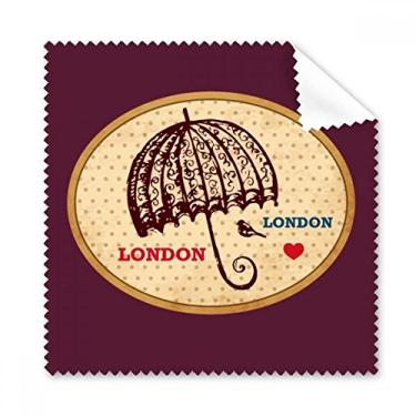 Imagem de UK London Selo guarda-chuva britânico pano de limpeza limpador de óculos 5 peças