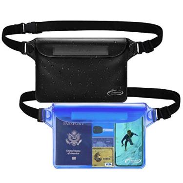 Imagem de AiRunTech Bolsa impermeável transversal com cinto para mulheres e homens, acessório essencial para canoagem, rio e lago, bolsa impermeável para celular, passaporte, carteira com cinta de cintura