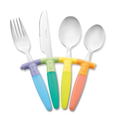 Imagem de Conjunto De Talheres Infantil Camisa 4 Pc