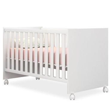 Imagem de Berço Mini Cama Doce Sonho Com Rodizios Certificado Pelo Inmetro Branco - Qmovi