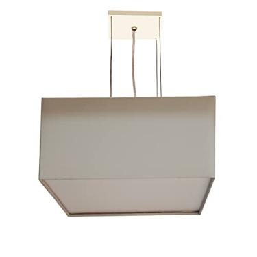 Imagem de Lustre Pendente Quadrado Cúpula em Tecido 30x30x15 Cor:Cinza6021