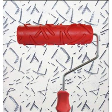 Imagem de Rolo de pintura com padrão DIY de 17,78 cm da Greek Art, rolo decorativo de borracha, rolo de arte decorativo, rolo de textura com alça de plástico - mais de 300 padrões, 7 Inch, Pattern Q5