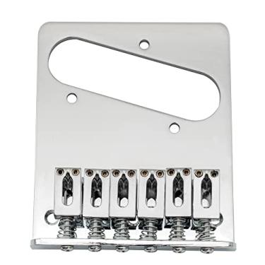 Imagem de Musiclily Ponte Estilo Tele com 6 Carrinhos para Guitarra Telecaster,Cromado