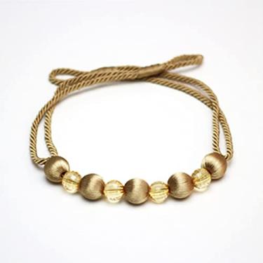 Imagem de 1 pacote de acessórios de cortina de corda de renda para cortina de renda prendedor de fivela para decoração de casa, ouro, 82 cm