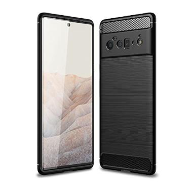 Imagem de For Google Pixel 6 Pro Brushed Texture Carbon Fiber TPU Case
