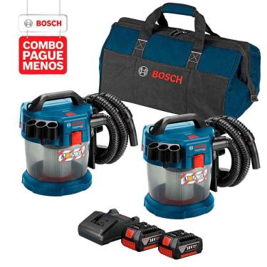 Imagem de Combo Pague Menos Bosch 18V - Aspirador de Pó + Aspirador de Pó + 2 Bat+ Carre.+ Bolsa