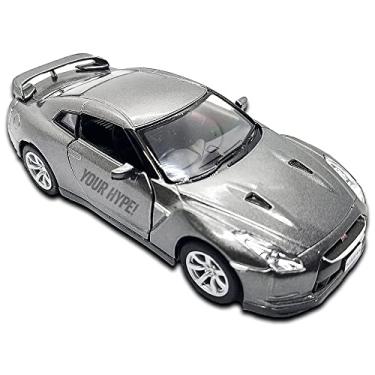 Imagem de Miniatura Nissan GTR R35 Chumbo Kinsmart, 12 Centímetros de comprimento, Fabricação Diecast