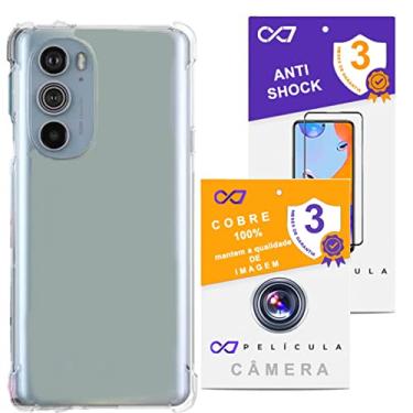 Imagem de Kit Completo Capa Anti impacto Para Motorola Moto Edge 30 Pro (Tela 6.7) + Película De Vidro 3D + Película de Câmera, Proteção Completa (C7COMPANY)