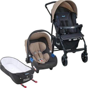 Imagem de Carrinho de Bebê Travel System Burigotto Ecco Cinza Bege + Ninho Pramette
