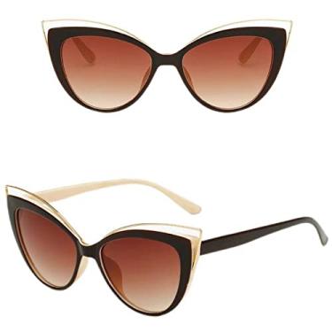 Imagem de Óculos de Sol Olho de Gato Feminino Moda Vintage Borboleta Espelho Óculos de Sol Feminino Estilo Retrô Verão Óculos de Metal Luxo, 4, China