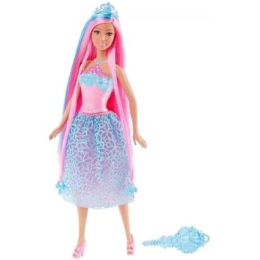 Imagem de Boneca Barbie Princesa Cabelo Longo Rosa - Mattel