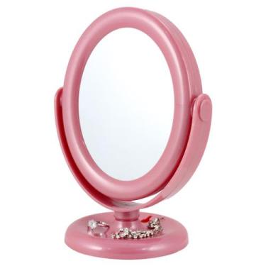 Imagem de Espelho De Mesa Oval Rosa - Jacki Design