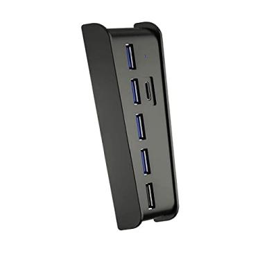Imagem de MOOKEENONE Plug and Play adaptador de hub USB de extensão de 6 portas divisor de alta velocidade para PS5