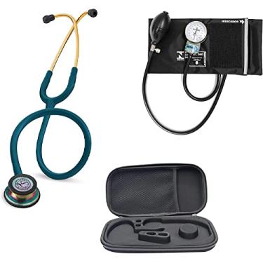 Imagem de Combo Estetoscópio Caribbean Rainbow 5807 Estojo Compatível + Esfigmomanômetro