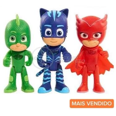 Imagem de Kit 3 Bonecos Pjmasks Grandes 14Cm