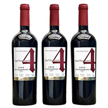 Imagem de Vinho 4 Conti Negroamaro Puglia | Kit com 3 Garrafas | Oferta