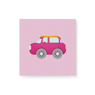 Imagem de Arte Maníacos Quadro Decorativo em Tela Canvas Carrinho Rosa - 50x50cm