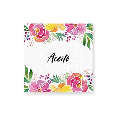 Imagem de Arte Maníacos Quadro Decorativo em Tela Canvas Floral Aceito - 30x30cm