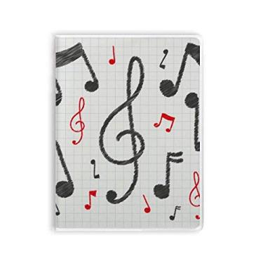Imagem de Caderno de anotações musicais com estampa colorida, capa de goma