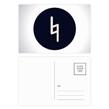 Imagem de Cartão postal preto assinatura White Music Flat Cartão de felicitações para envio de aniversário