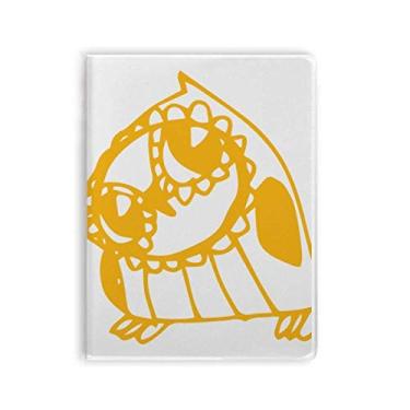 Imagem de Caderno de capa macia com estampa de pássaro de desenho fofo e inclinado para amantes de animais de estimação