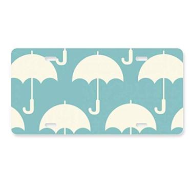 Imagem de DIYthinker Guarda-chuva branco padrão meteorológico placa de carro decoração de aço inoxidável acessório