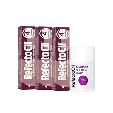 Imagem de Kit Refectocil 3 Tinta + 1 Oxidante Creme N° 4 Acaju