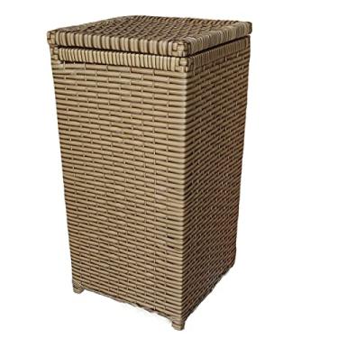Imagem de Cesto De Roupa Fibra Sintética 45 Litros Roupeiro 30x30x60 (Cappuccino)