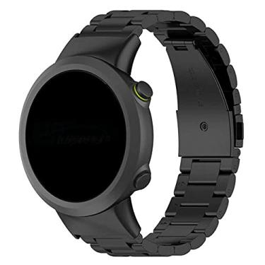 Imagem de Pulseira Metal Aço Inoxidavel 3 Elos compativel com Relogio Forerunner 45 45S e Swim 2 - Marca LTIMPORTS (Preto)