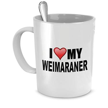 Imagem de Caneca Weimaraner - I Love My Weimaraner - Presentes para amante de Weimaraner - Presentes para amantes de cães