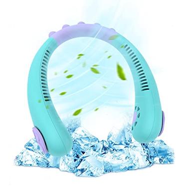 Imagem de Ventilador Montado No PescoçO Ventilador Montado No PescoçO 1800mah Ventilador De Carregamento PortáTil Usb Ventilador De 3 NíVeis Montado No PescoçO De Grande Capacidade Refrigerador De Bebê Leve E Silencioso Com Ajuste De Volume De Ar Montado No PescoçO