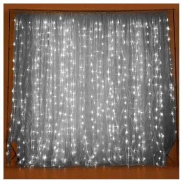 Imagem de Cascata De Natal 520 Led Luz Branca 8 Funções 5x2m 220v