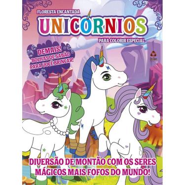 Imagem de Floresta Encantada para Colorir Especial Unicórnios 02