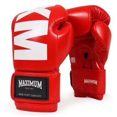 Imagem de Luva De Boxe E Muay Thai Mxm Vermelho Tam 14 Oz - Maximum Boxing