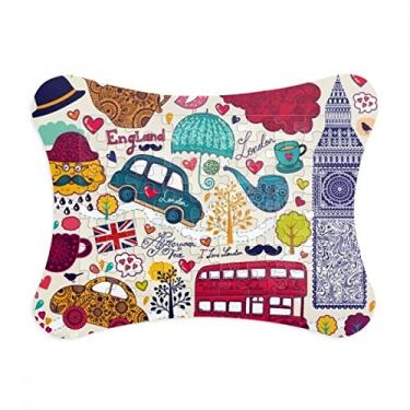 Imagem de Bus Tower Reino Unido Inglaterra Big Ben Landmark moldura decoração de quadro quebra-cabeça ornamento
