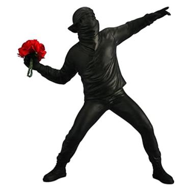 Imagem de Gazechimp Estátuas De Atirador De Flores De Resina Esculturas De Tema Anti- Acess Órios De Decoração Para Casa Ornamentos Coleção De Estatuetas, Preto Tamanho Real A Preto