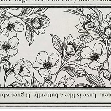 Imagem de Tapete de Chão, Estampa Floral Lavável, Tapete de Chão Simples Sem Derramamento para Sala de Estar para Corredor (80×120cm)