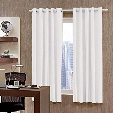 Imagem de Cortina para Varão Bella Janela 200x250 cm Corta Luz Pvc Branco Gelo