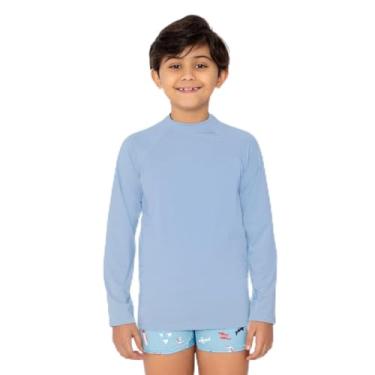 Imagem de Camiseta Proteção Solar Uv 50+ Manga Longa Infantil Cottoon Cor:Azul Bebê;Tamanho:8 Anos