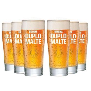Imagem de Conjunto 6 Copos Para Cerveja Brahma Duplo Malte 300 Ml