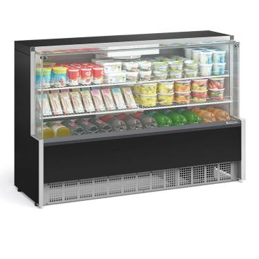 Imagem de Balcão Refrigerada Aurora Ar Forçado Gpfa175r Preto Vidro Reto 220V Gelopar