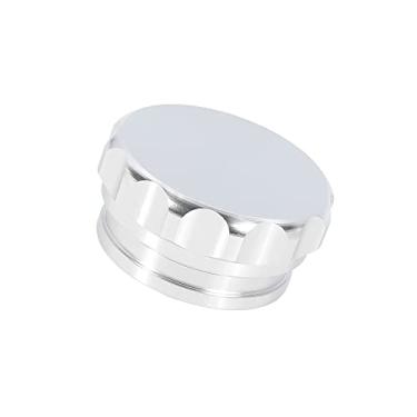 Imagem de Motoforti Gargalo e tampa de enchimento universal para carro, tanque de combustível de óleo do motor, ID de 5 cm, liga de alumínio, prateado