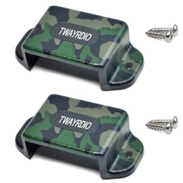 Imagem de TWAYRDIO Suporte de painel para walkie talkie portátil, gancho de clipe de cinto com parafusos para rádio bidirecional Midland Motorola BaoFeng Retevis Yaesu, pacote com 2