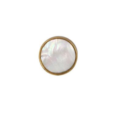 Imagem de Puxador 64357 Circular Branco Base Dourada Venus Victrix UNICO