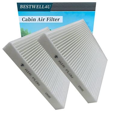 Imagem de Pacote com 2 filtros de ar de cabine BW285 brancos para Camry, Corolla, Highlander, Prius, RAV4, Tundra, 4Runner, Avalon, substituição para CF10285, CP285