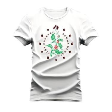 Imagem de Camiseta Plus Size Estampada Algodão Unissex Macia Vida Country Aroma De Café-Unissex
